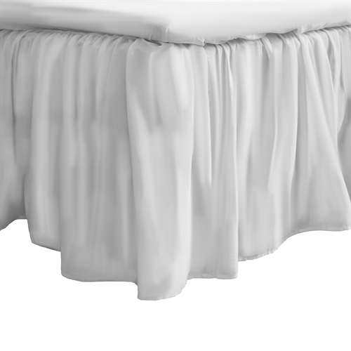 Glossy Bed Skirt 120x200 cm - 100% Cotton Satin - 45 cm Side Height - White Bed Skirt By Night