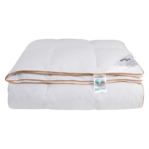 King size duvet 240x220 cm - 100% musk duck down duvet - NOMITE all-season duvet (allergy-friendly) - Extra fine cotton satin cover - Borg Living Year Duvet 2025