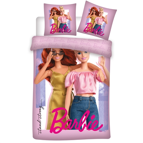 Barbie bedding 140x200 cm - Reversible bedding set with Barbie - 100% cotton bed linen