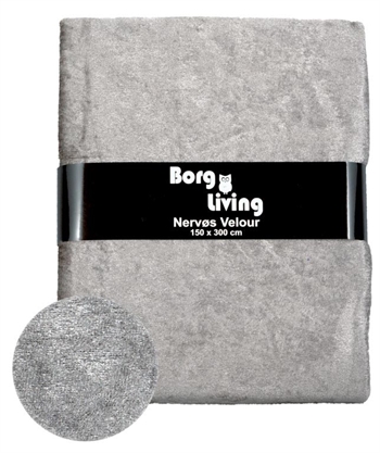 Velour tablecloth - 15 metres - Grey - Crushed velvet - Package with 15 metres