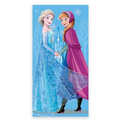 Bath Towel - Frozen Towel - Anna and Elsa from Frozen - 70x140 cm - 100% Soft Cotton