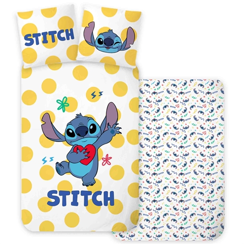 Lilo and Stitch bedding 140x200 cm - Reversible bedding set with Stitch - 100% soft cotton bed linen