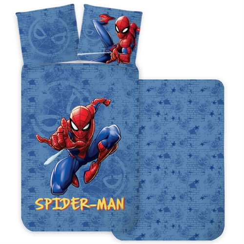 Spiderman Bedding 140x200 cm - Reversible Bedding Set with Spiderman - 100% Soft Cotton Bed Linen