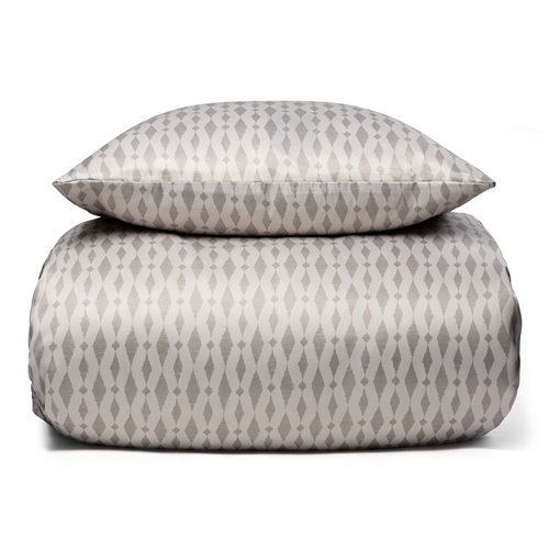 Bedding 140x220 cm - Patterned sand-colored bed set - Satin bedding - IN Style bed linen