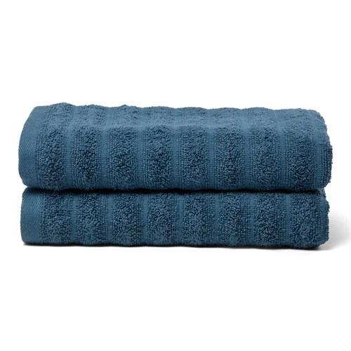 Towels 2 pcs. 100% combed cotton - Soft blue towels 50x100 cm from Borg Living