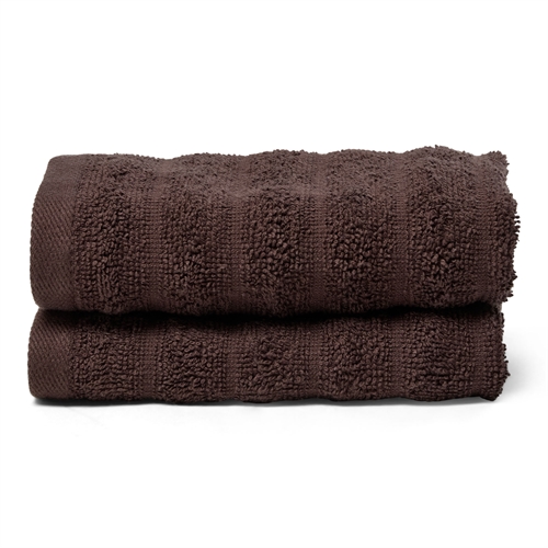Guest Towels 2 pcs. in 100% combed cotton - Soft brown towels 30x50 cm from Borg Living