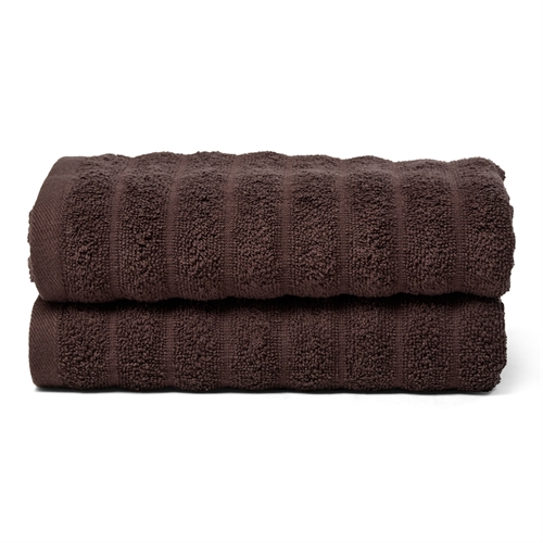 Towels 2 pcs. 100% combed cotton - Soft brown towels 50x100 cm from Borg Living