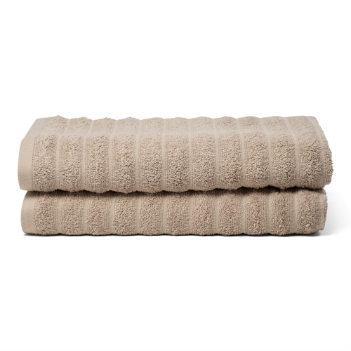 Bath Towels 2 pcs. in 100% combed cotton - Soft sand colored towels 70x140 cm from Borg Living