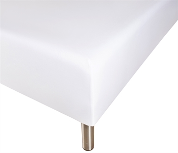 Extra depth fitted sheet 140x200 cm - White - 100% Cotton satin - Fitted sheet for mattress