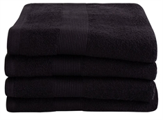 Towel - 50x100 cm - Black - 100% cotton - Terry towel from By Borg