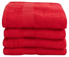 Towel - 100% Soft cotton with high absorbency - 50x100 cm - Red towel from Danish By Borg