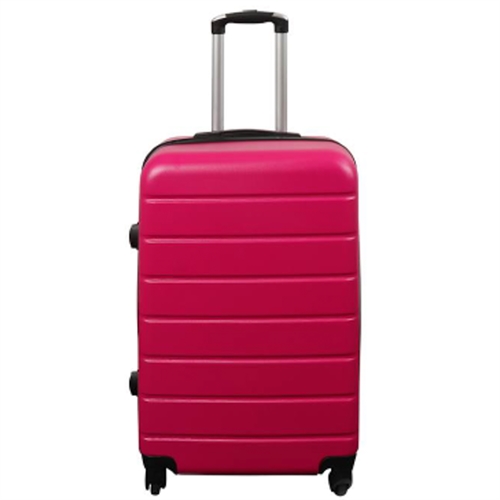 Suitcase - Hard-shell suitcase - Size Medium - Pink - Practical travel suitcase