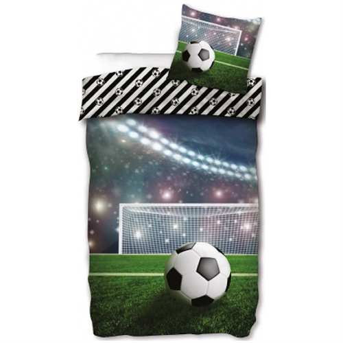 Football bedding - 140x200 cm - Stadium - Duvet cover with 2 in 1 design - 100% cotton bedding set