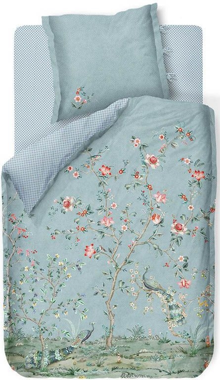 Pip Studio bedding - 140x220 cm - Okinawa blue - Floral bedding - Double-sided set - 100% cotton