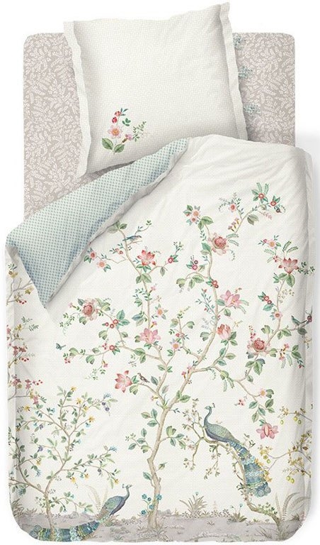 Pip studio bedding - 140x200 cm - Okinawa white - Floral bedding - Double-sided bedding - 100% cotton