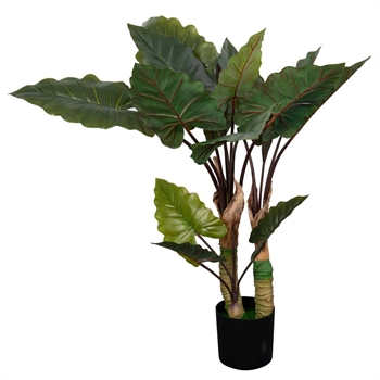 Artificial Elephant Ear Plant - Height 110 cm - Large green leaves
