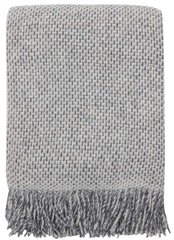 Wool throw - Soft wool blanket - Høie throw - Hekla Natural grey - 125x170 cm - Høie