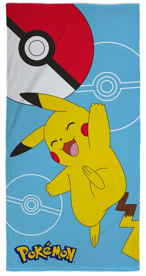 Pikachu towel - 70x140 cm - 100% cotton - Soft bath towel with Pikachu from Pokémon