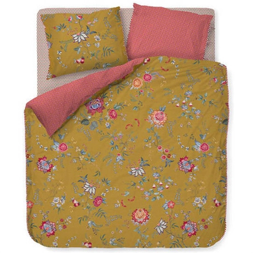 Floral bedding - 140x200 cm - Flower Festival yellow - Double-sided bed linen - 100% cotton - Pip Studio