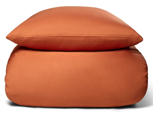 Bamboo bedding - 100% Natural bamboo - 140x200 cm - Orange, satin-woven bedding set