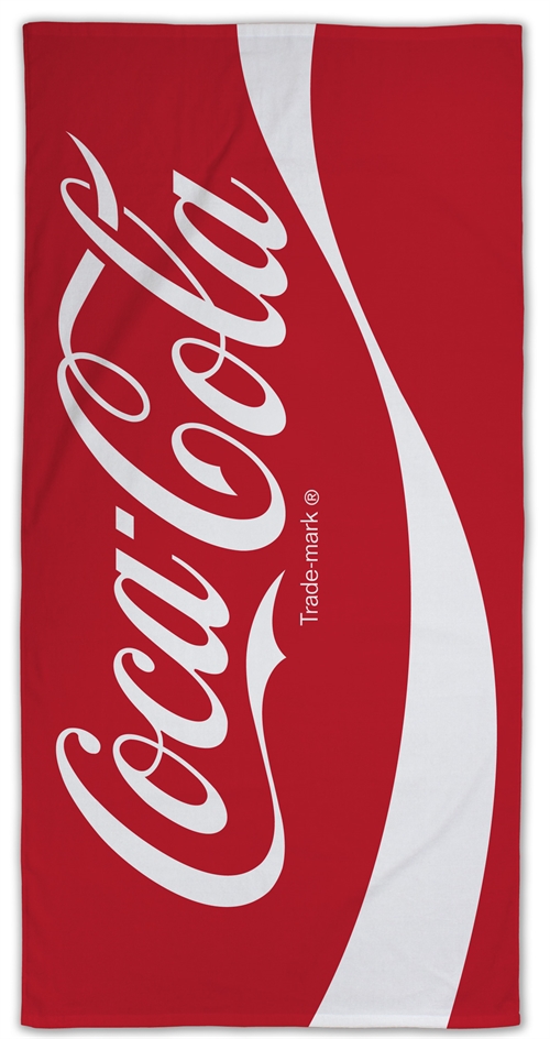 Coca Cola towel - 70x140 cm - 100% cotton - Soft bath towel with Coca Cola logo