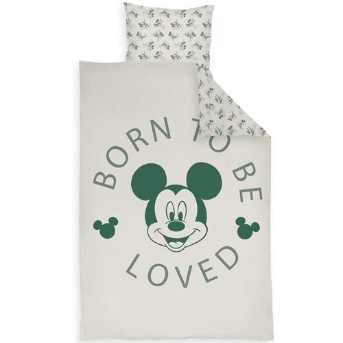 Mickey bedding 100x140 cm - Junior bedding set with Mickey Mouse - Reversible design - 100% cotton bed linen