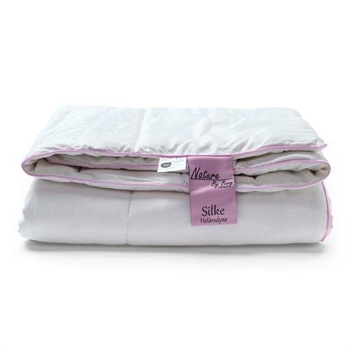 Silk duvet with 100% Mulberry silk filling - 140x220 cm - All-season duvet with soft bamboo casing - Nature by Borg duvet 