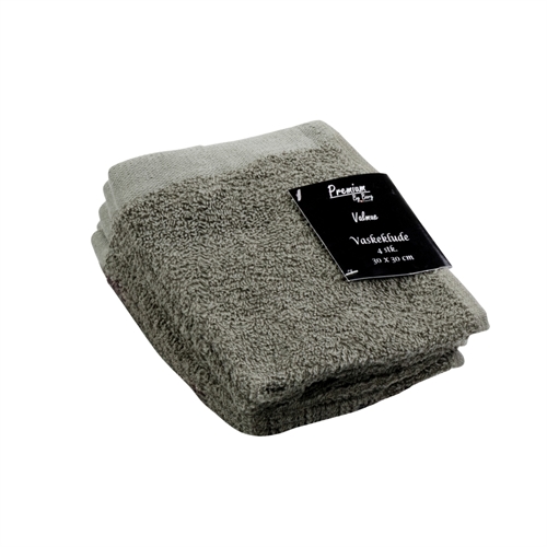 Washcloths 4-pack - 100% Soft cotton with high absorbency - 30x30 cm - Light green washcloths from Danish By Borg