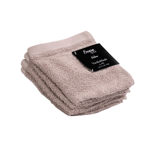 Washcloths 4-pack - 100% Soft cotton with high absorbency - 30x30 cm - Pink washcloths from Danish By Borg