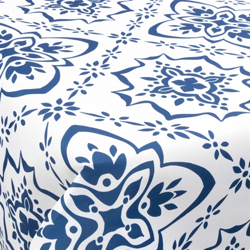 Textile wax cloth with acrylic coating - 30 meters on a roll - Blue pattern - 140 cm wide textile cloth
