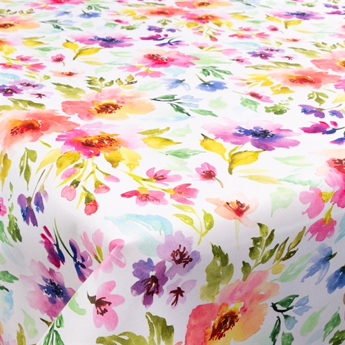 Textile wax cloth with acrylic coating - 30 meters on a roll - Flower multi - 140 cm wide textile cloth