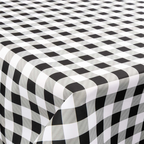 Textile wax cloth with acrylic coating - 30 meters on a roll - Check black - 140 cm wide textile cloth
