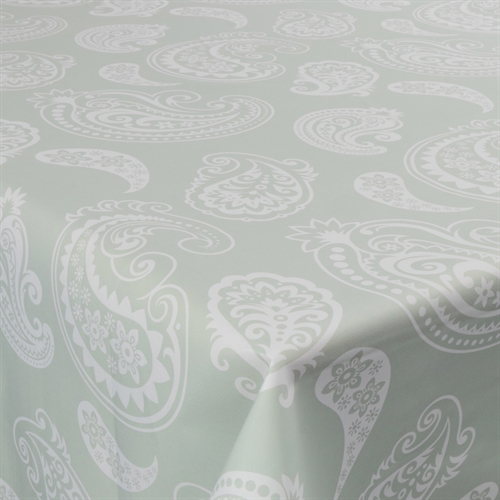 Textile wax cloth with acrylic coating - 30 meters on a roll - White pattern - 140 cm wide textile cloth