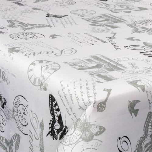Textile wax cloth with acrylic coating - 30 meters on a roll - Paris grey - 140 cm wide textile cloth