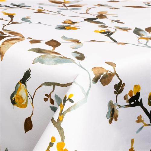 Textile wax cloth with acrylic coating - 30 meters on a roll - Branches And Birds - 140 cm wide textile cloth