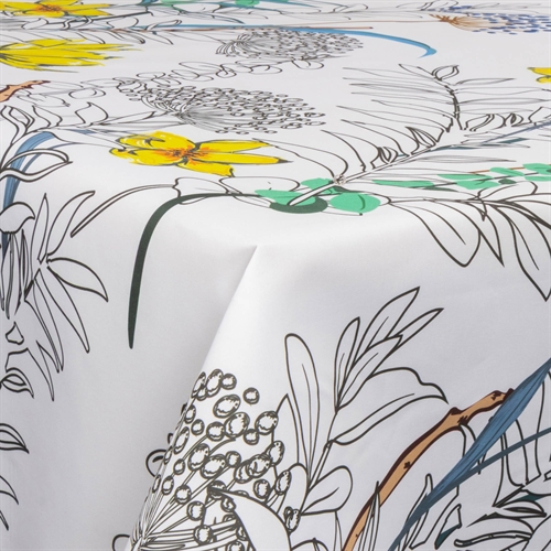 Textile wax cloth with acrylic coating - 30 meters on a roll - Wild Leaves - 140 cm wide textile cloth