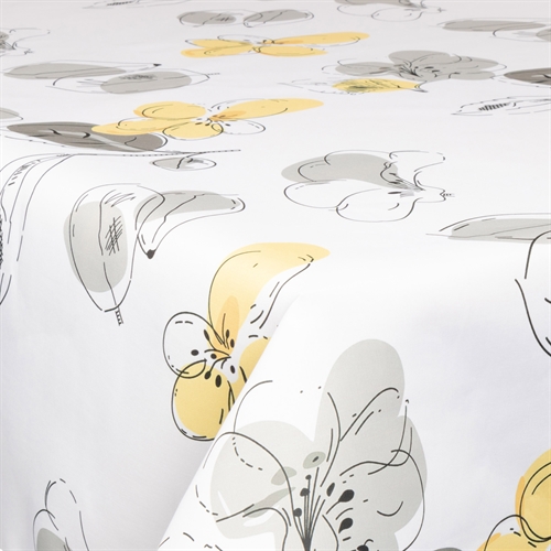 Textile wax cloth with acrylic coating - 30 meters on a roll - Golden Flower - 140 cm wide textile cloth