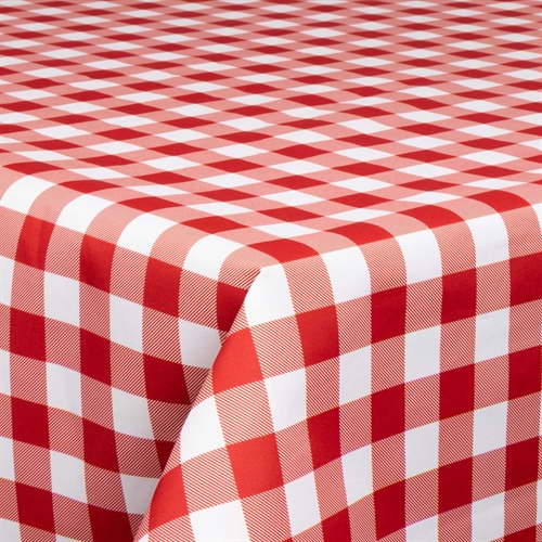 Textile wax cloth with acrylic coating - 30 meters on a roll - Check red - 140 cm wide textile cloth
