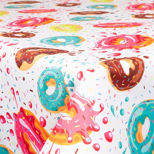 Textile Oilcloth - 140 cm Wide - 30 Meter Roll - Sprinkle Donuts - Oilcloth with Acrylic Coating