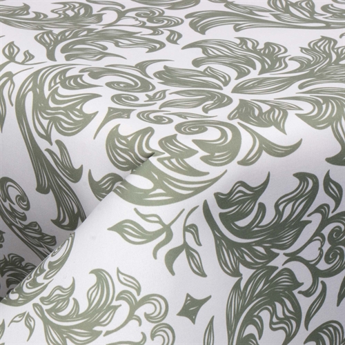 Textile wax cloth with acrylic coating - 30 meters on a roll - Blue Damask - 140 cm wide textile cloth