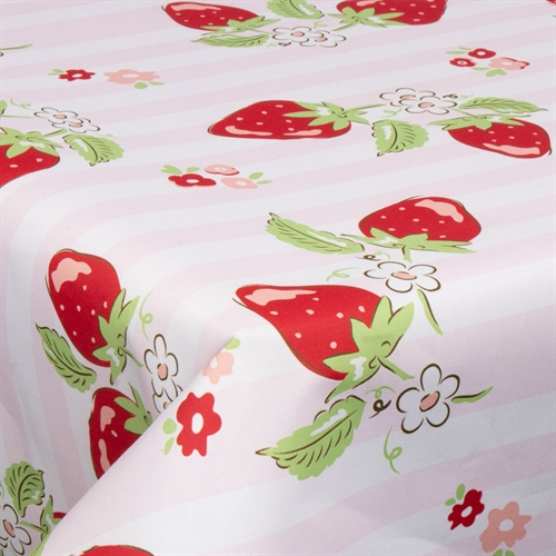 Textile wax cloth with acrylic coating - 30 meters on a roll - Strawberry Dream - 140 cm wide textile cloth
