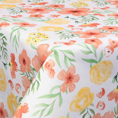 Textile wax cloth with acrylic coating - 30 meters on a roll - Big flower multi - 140 cm wide textile cloth