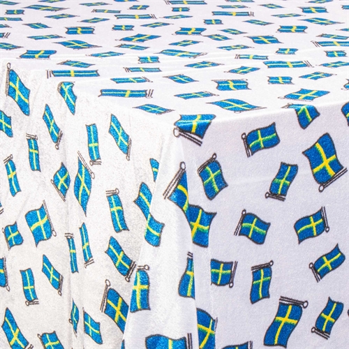 Birthday tablecloth - Velour tablecloth with flag - Crushed velvet tablecloth - Pack of 3 metres