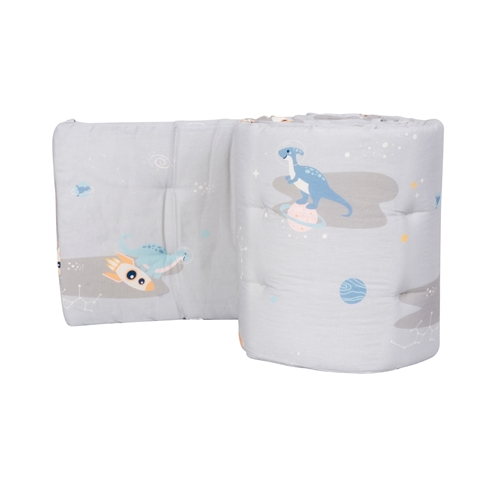 Bed Bumper - Soft Bed Bumper 360x30 cm - Space Dinosaur Collection for Baby and Crib - Bed Bumper for Crib - Nordstrand Home Baby Accessories