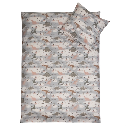Dinosaur bedding 100x140 cm - Junior bedding set with dinosaurs - 100% cotton bed linen - Nordstrand Home
