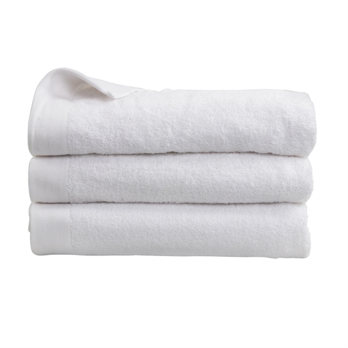 Bath Sheet - 100% Soft Cotton with High Absorbency - 100x150 cm - White - Large Towel from Danish By Borg