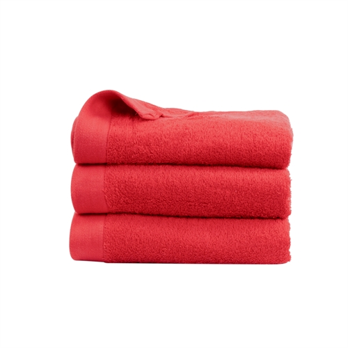 Towel - 100% Soft Cotton with High Absorbency - 50x100 cm - Red Towel from Danish By Borg
