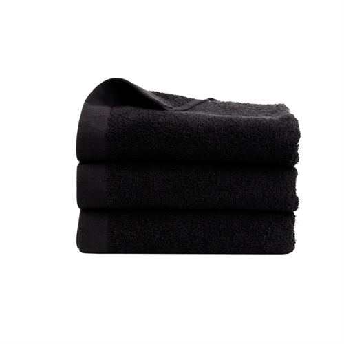 Towel - 100% Soft cotton with high absorbency - 50x100 cm - Black towel from Danish By Borg