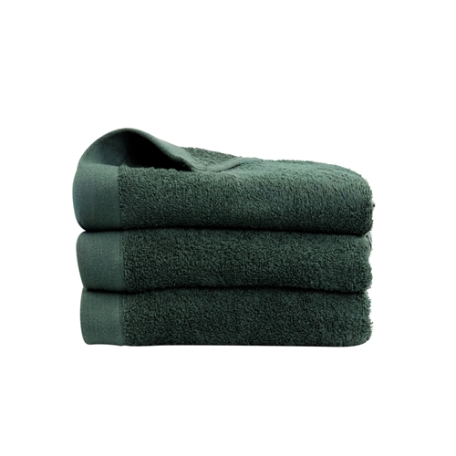 Towel - 100% Soft Cotton with High Absorbency - 50x100 cm - Dark Green Towel from Danish By Borg