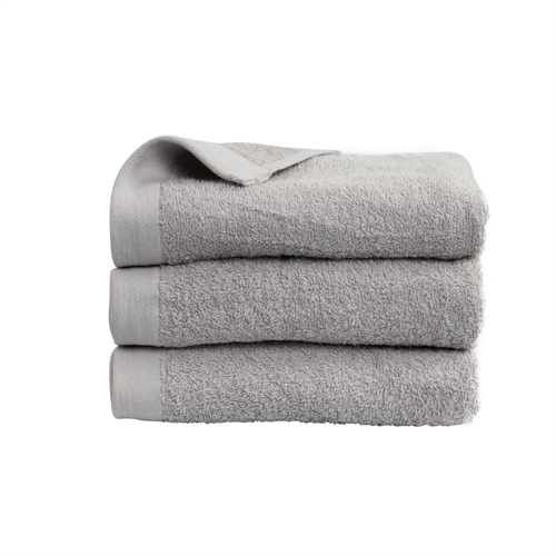 Towel - 100% Soft cotton with high absorbency - 50x100 cm - Light gray towel from Danish By Borg